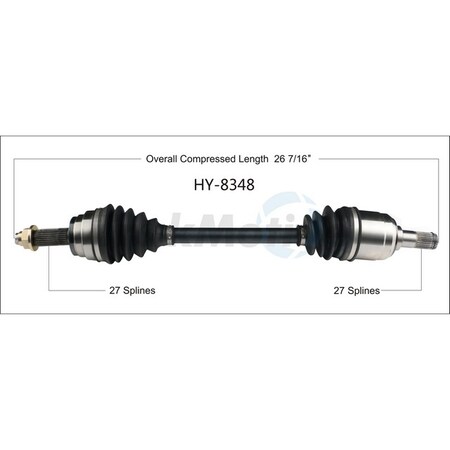 Surtrack Axle Cv Axle Shaft, Hy-8348 HY-8348